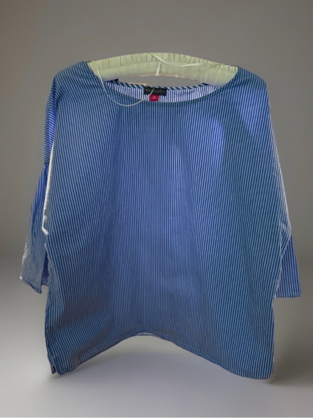 Vince Camuto Blue and White Pinstripe Shirt 0077
